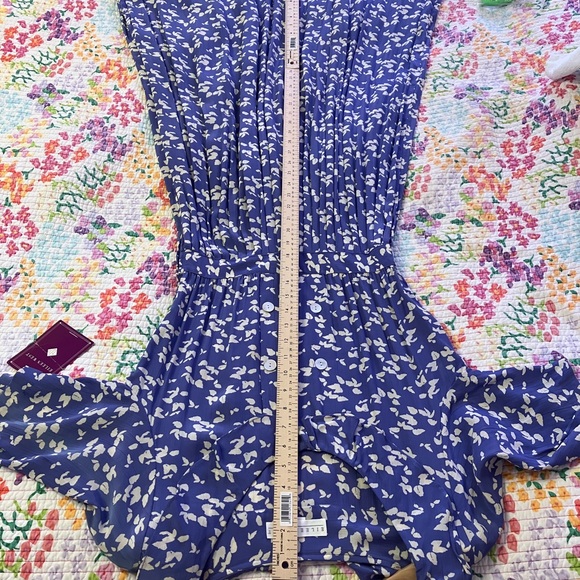 COPY - Vtg EILEEN WEST CottageCore Blue Floral Dress 10 - Picture 11 of 11